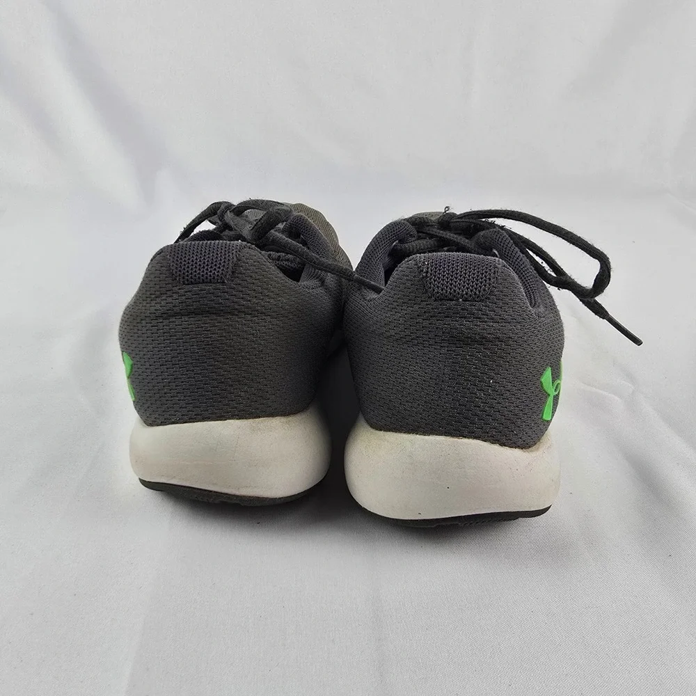 Under Armour Micro G Pursuit Running Shoes‎ Kids 4Y Gray Lime Green Lightweight